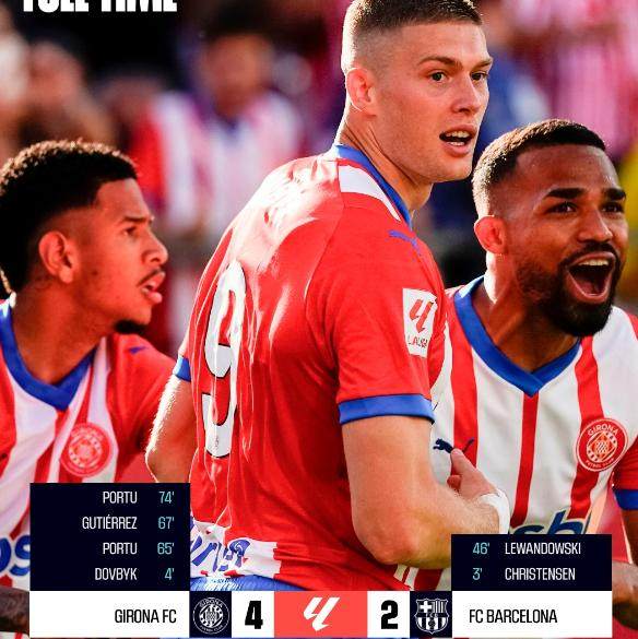 开云Kaiyun官网入口-【西甲】赫罗纳主场4比2巴萨挺进欧冠，皇马提前夺冠